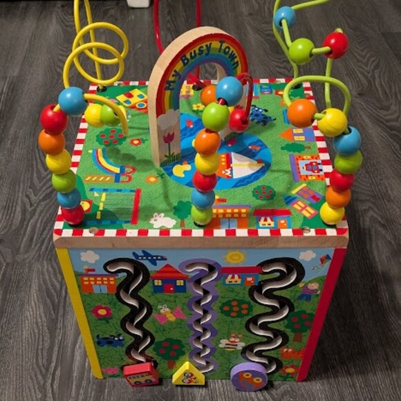 ALEX TOYS "MY BUSY TOWN" WOODEN ACTIVITY CUBE - Picture 8 of 8